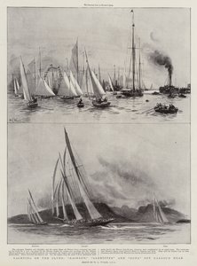 Yachting sur le Clyde, Rainbow, Gleniffer et Bona au large de Garroch Head - William Lionel Wyllie